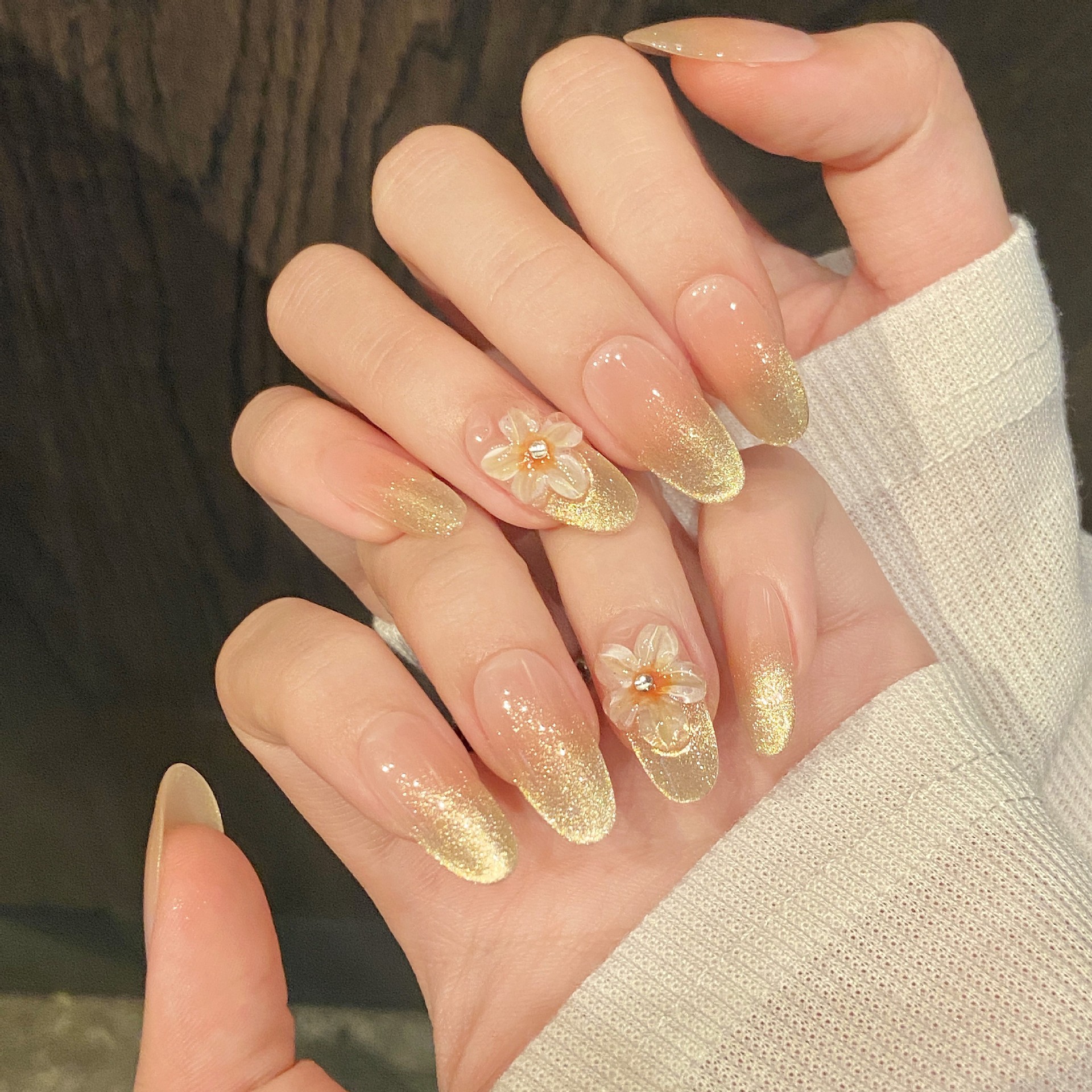 Nail Art Press On - 10pcs Handmade Press on Nails Gradient