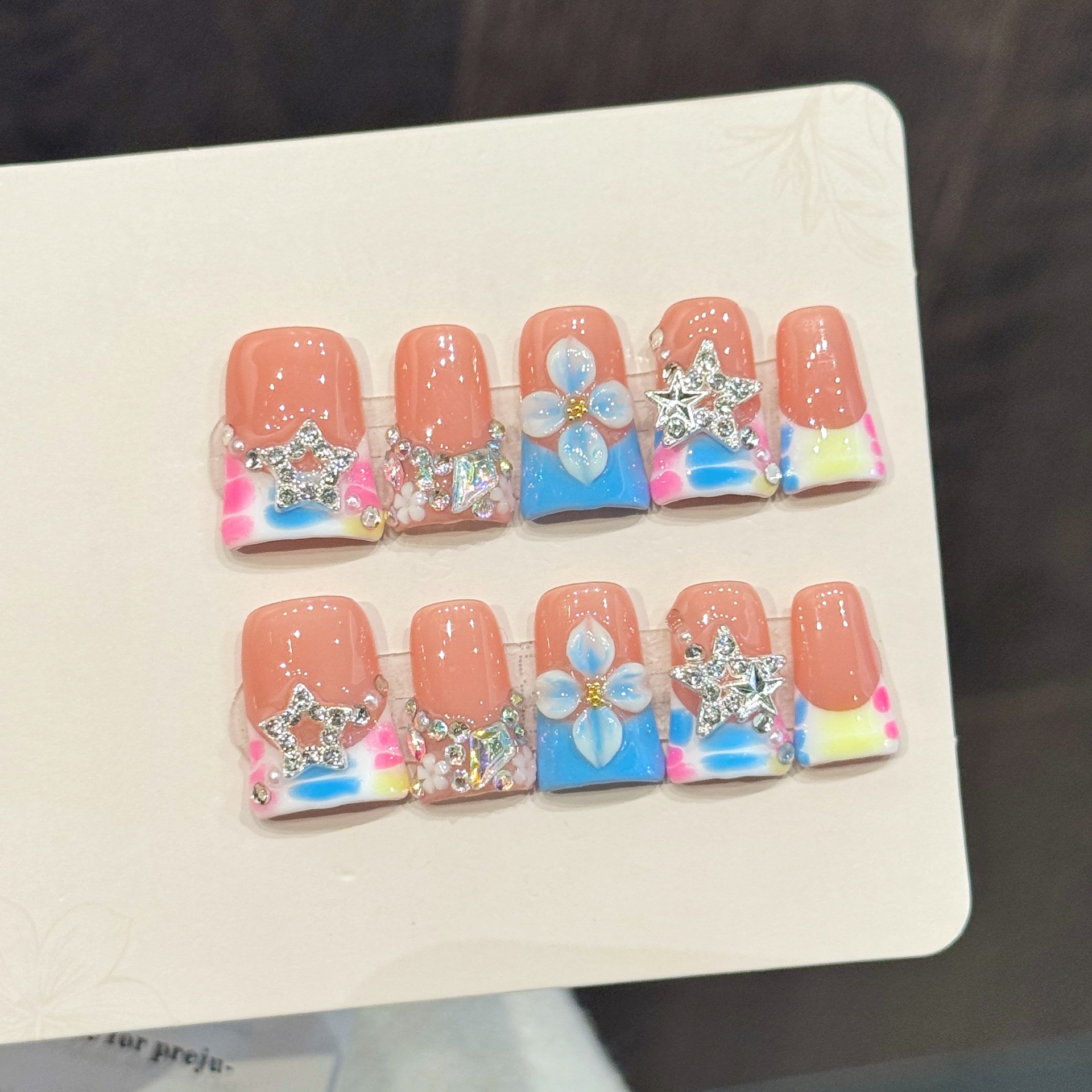 Nail Adhesive Tab - 10 PCS Luxury Handmade Press on