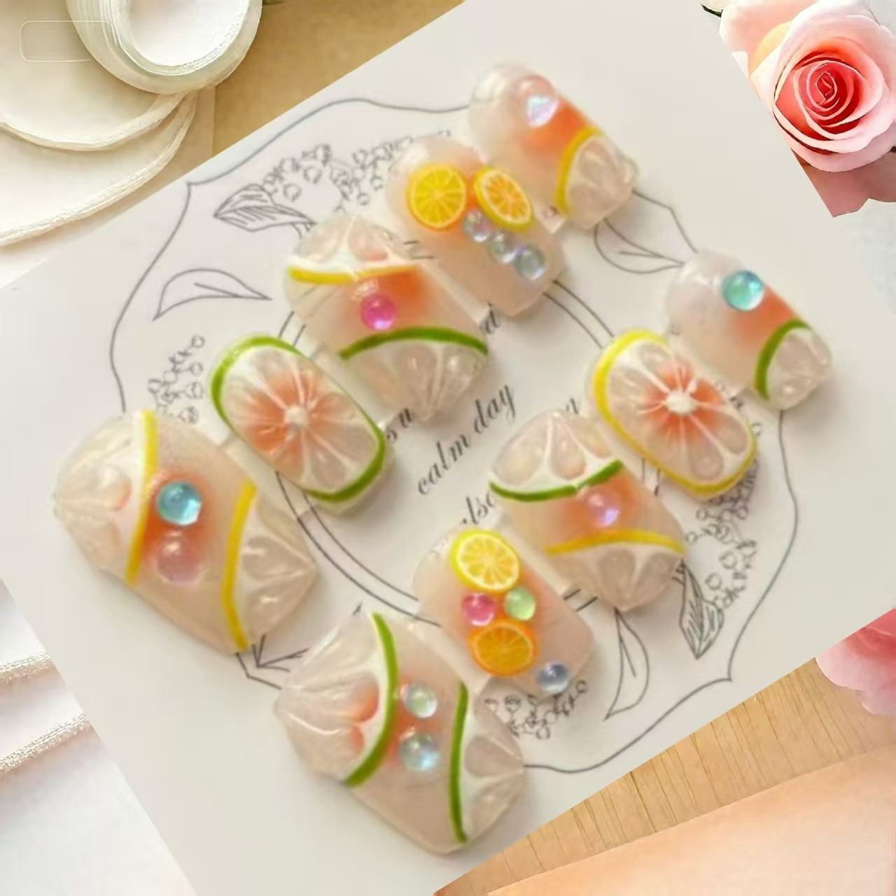 Nail Adhesive Tab - 10 pcs Luxury Handmade Press on