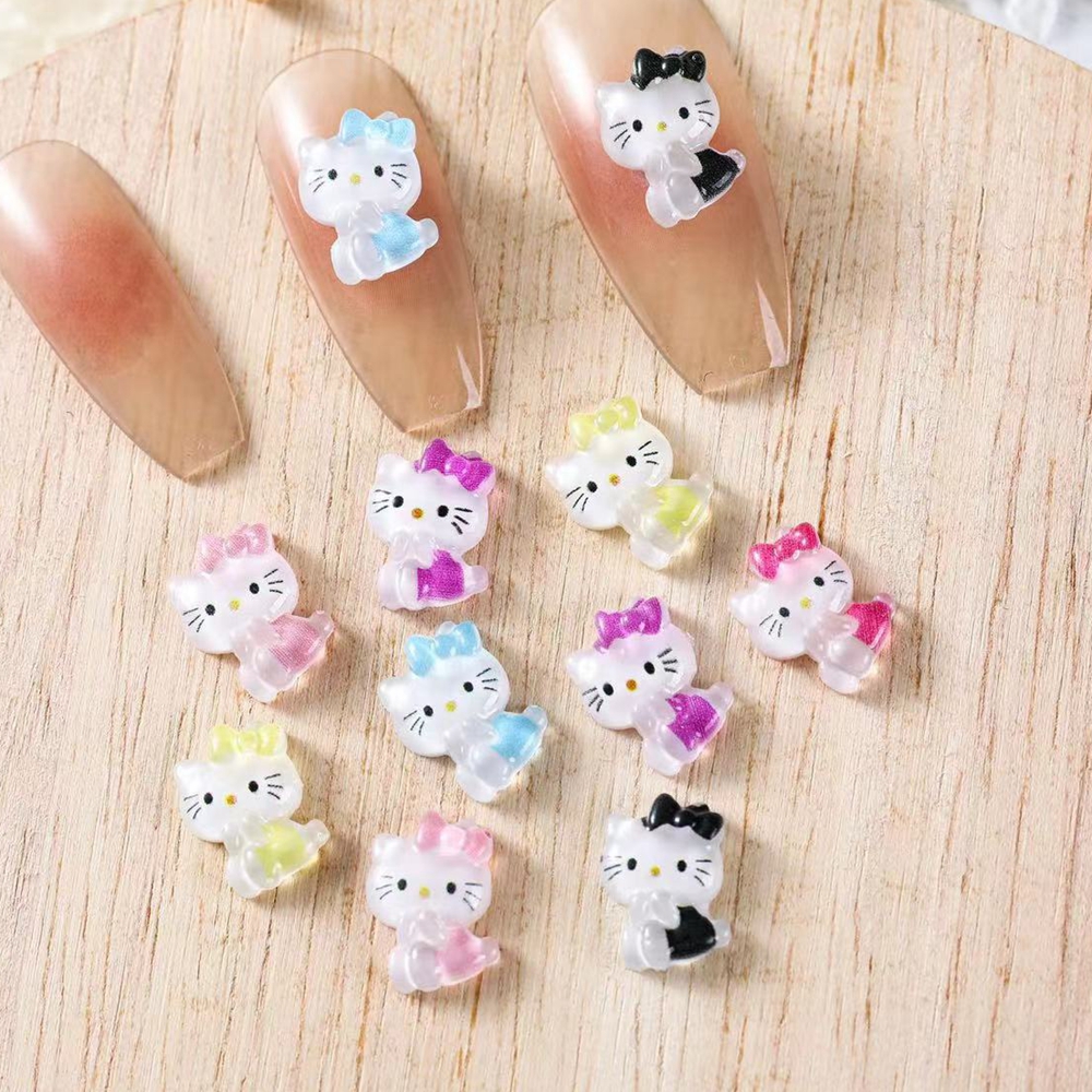 Nail Art Glossy - 30pcs Colorful Resin Glitter Mini Crystal