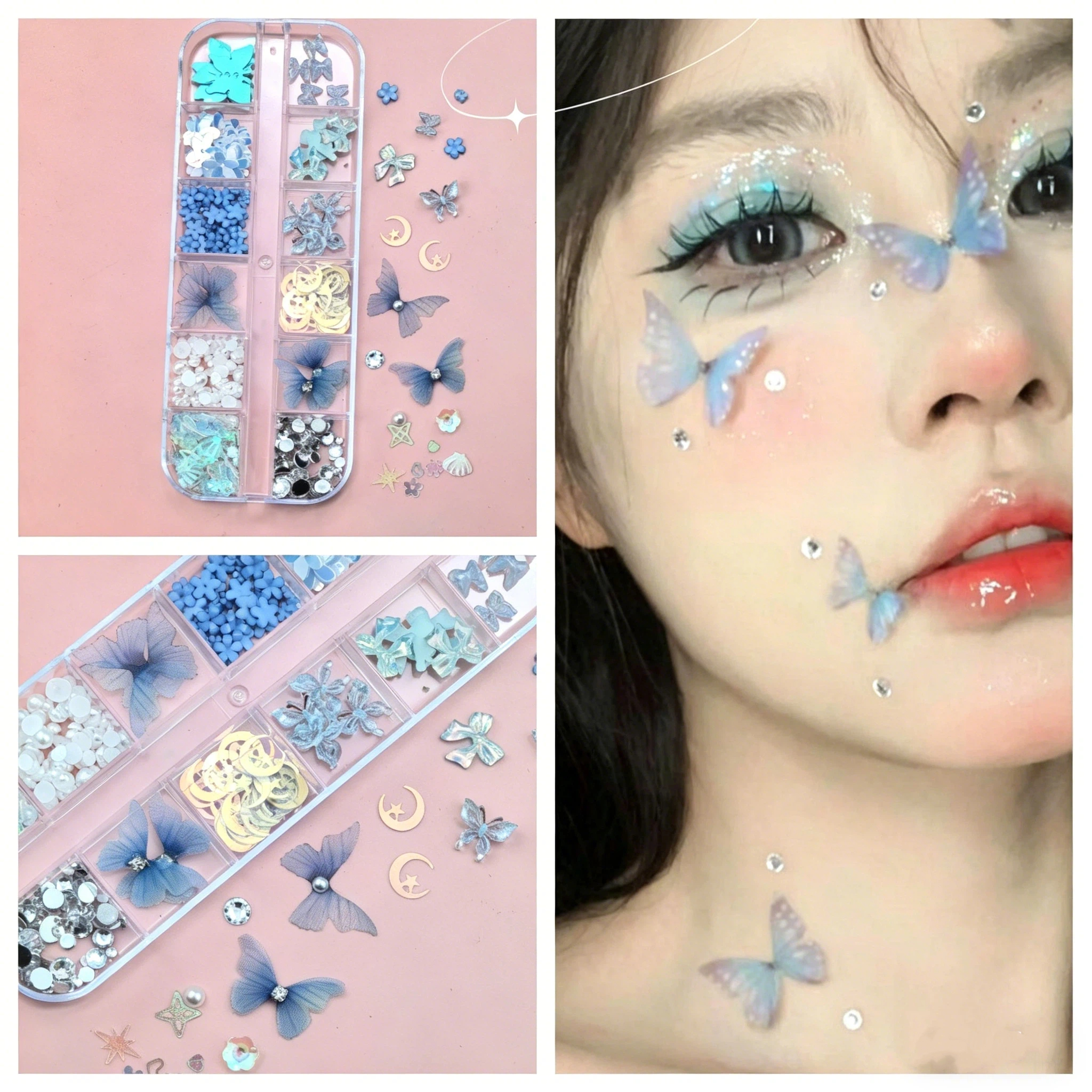 Nail Art Nail Art - Butterfly Face Self-adhesive Decals For Makeup