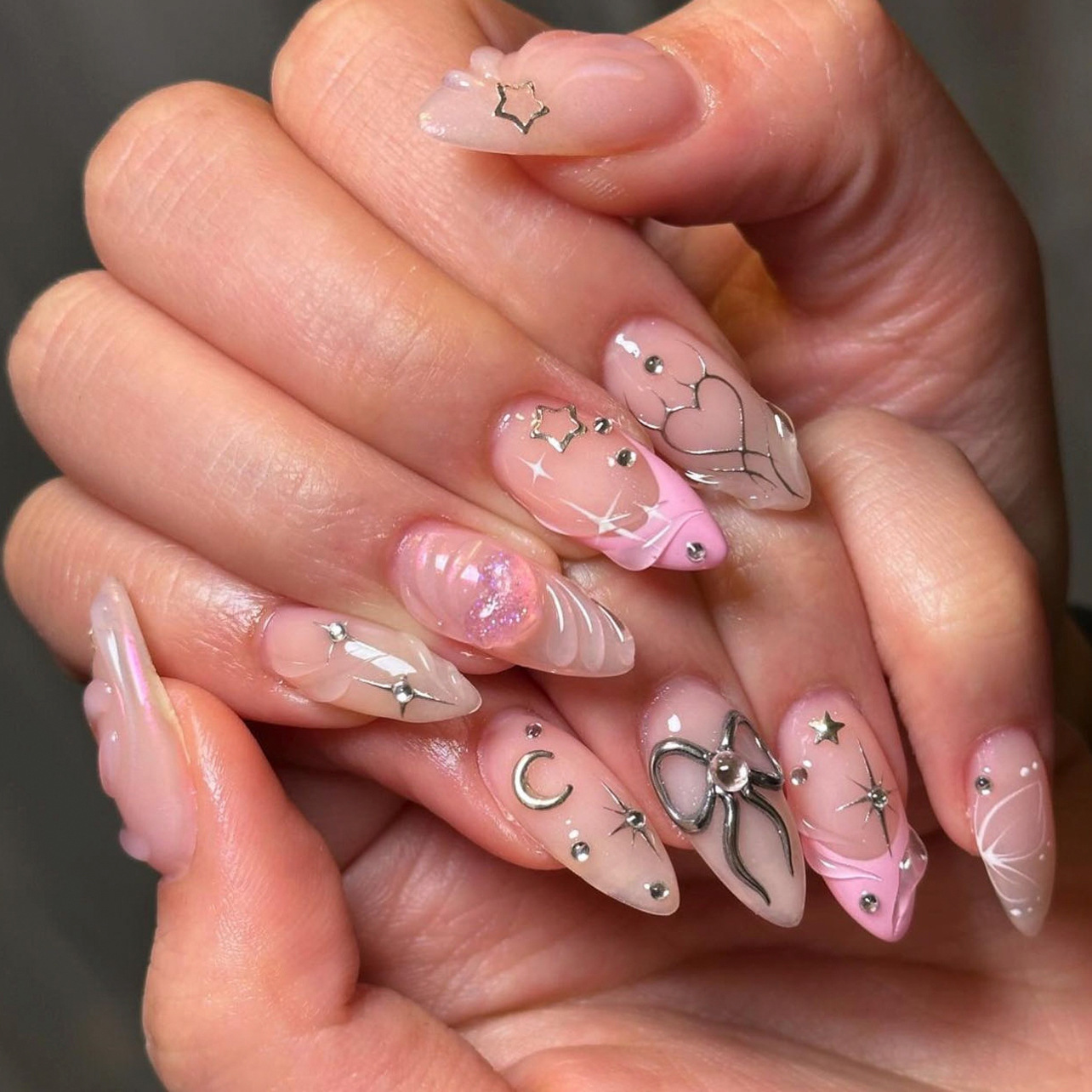 24pcs Bow False Nails Sets Pre - Nail Art Valentine reseña y precio