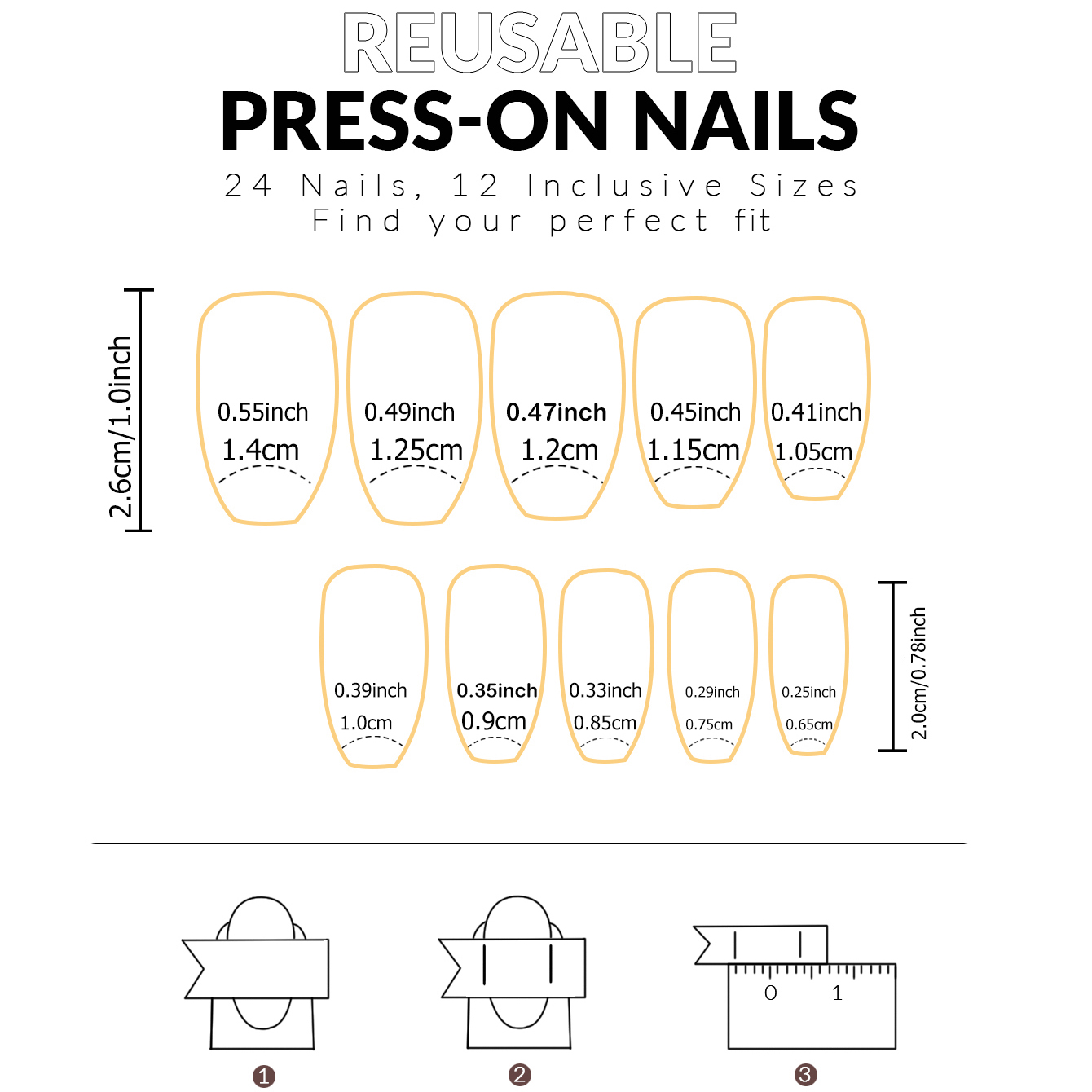 A Set Of 24 Glossy Short Coffi - Nail Art Glossy reseña y precio