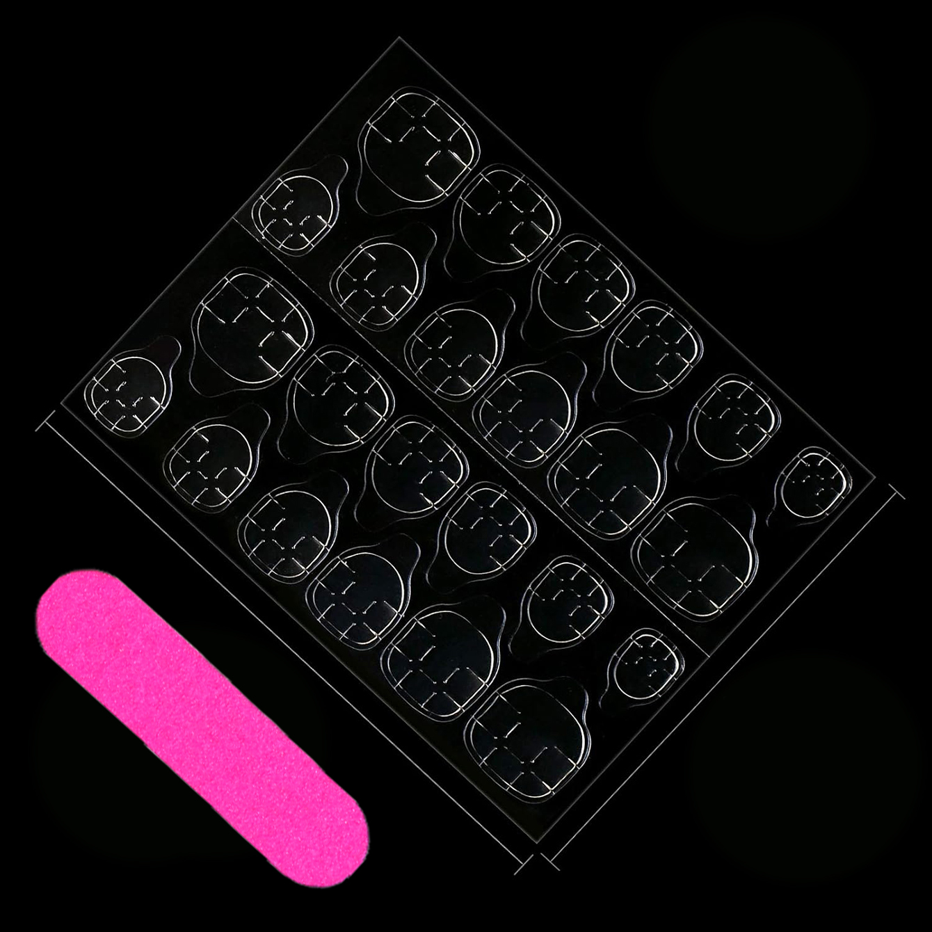 A Set Of 24 Glossy Short Coffi - Nail Art Glossy reseña y precio