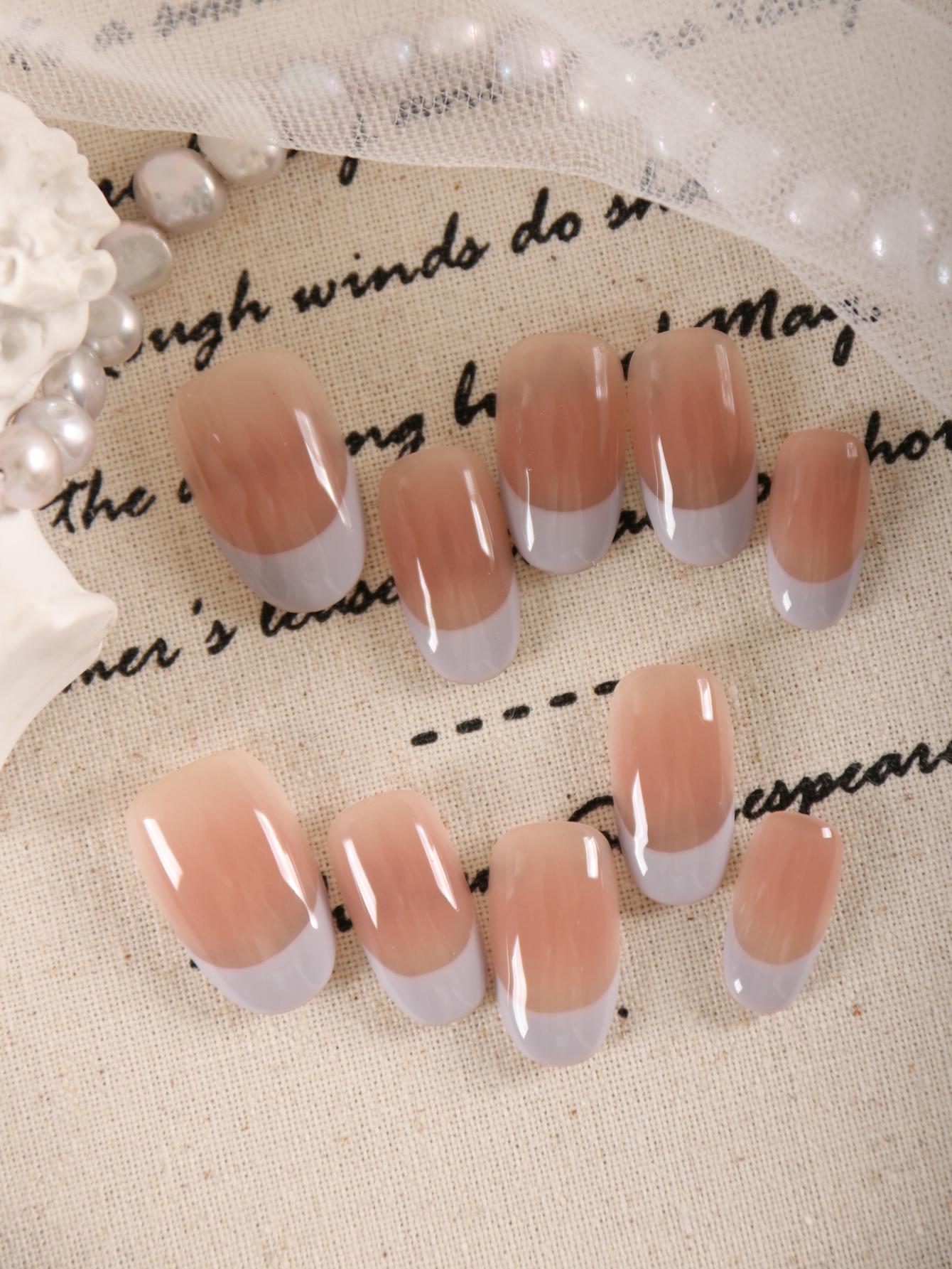 10Pcs Press on Nails Short Pur - Nail Adhesive Tab reseña y precio
