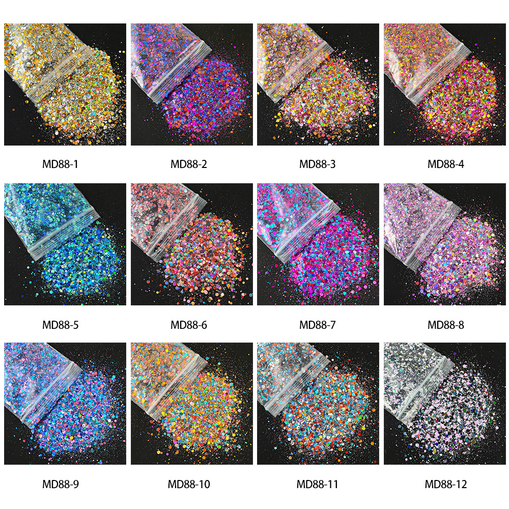 50G Holographic Mixed Hexagon  - Nail Art Valentine reseña y precio