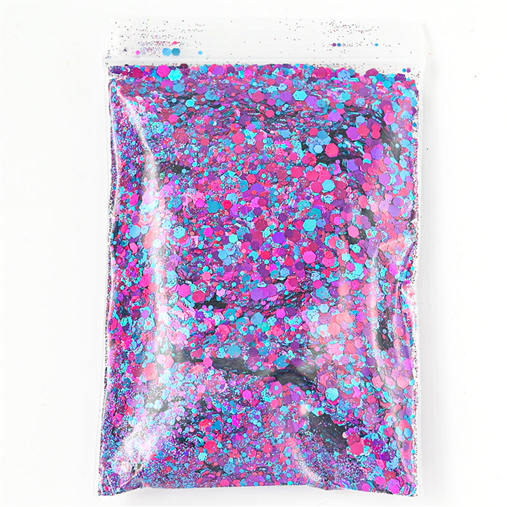 50G Holographic Mixed Hexagon  - Nail Art Valentine reseña y precio