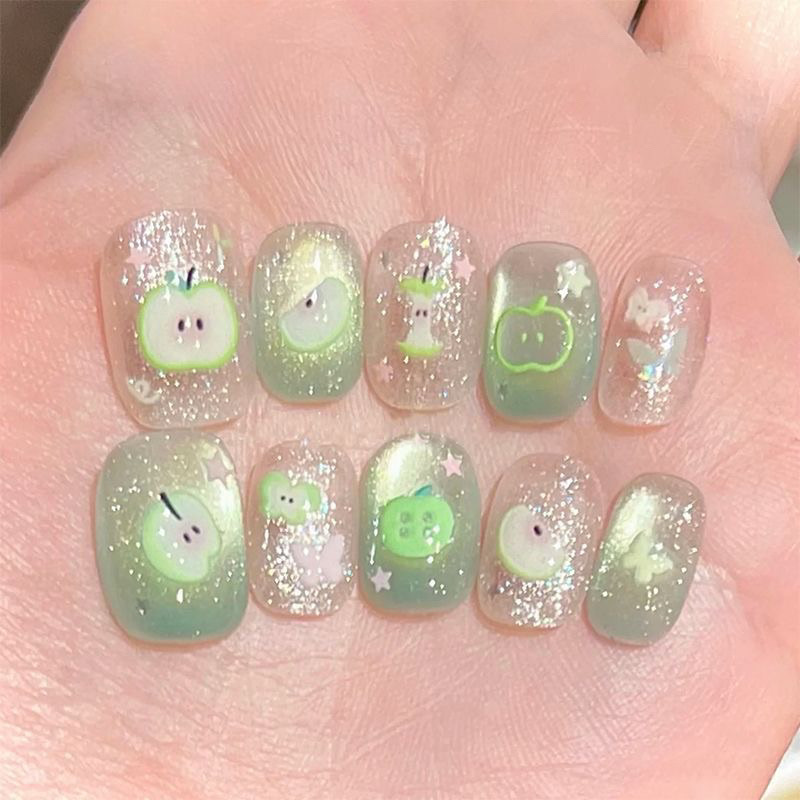 10pcs Handmade Cute Fake Nail  - Nail Art Press On reseña y precio