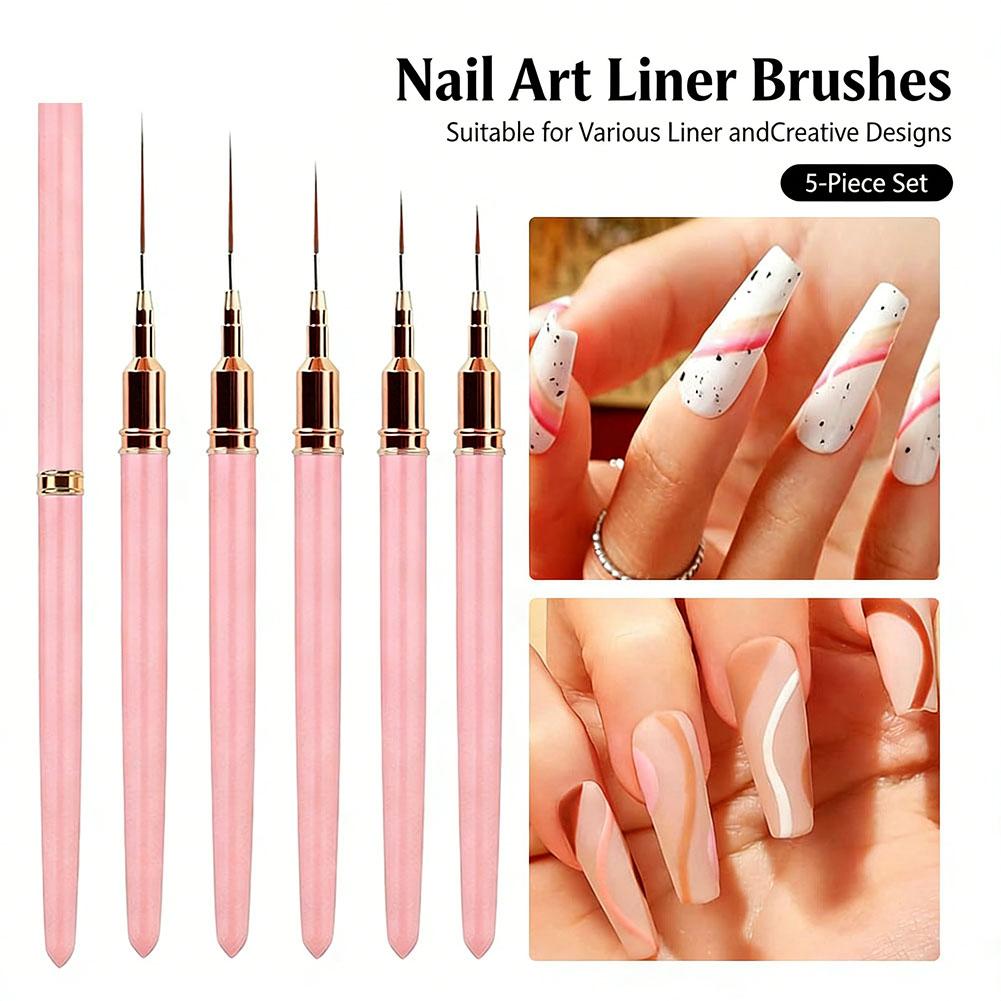 5pcs Nail Art Liner Brushes an - Nail Art Brush Set reseña y precio