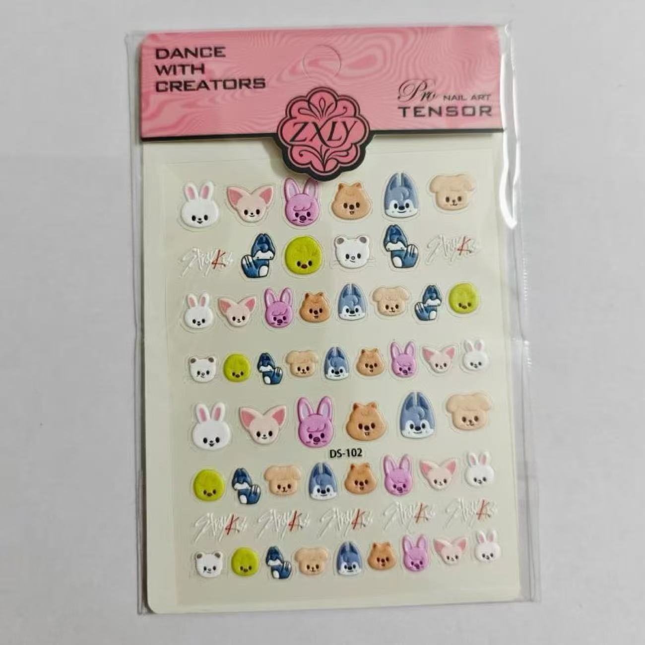 Popular Kpop SKZOO Nail Sticke - Nail Art Nail Art reseña y precio