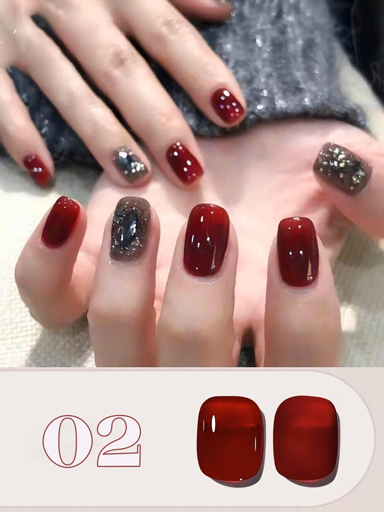 SHAKA 10ML 12-Color Dark Red G - Nail Art Burgundy reseña y precio