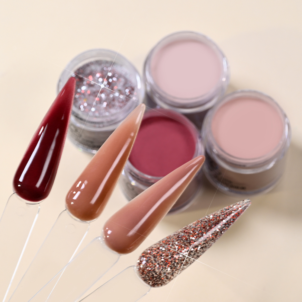 4Colors/Set Burgundy Nude Acry - Nail Art Burgundy reseña y precio