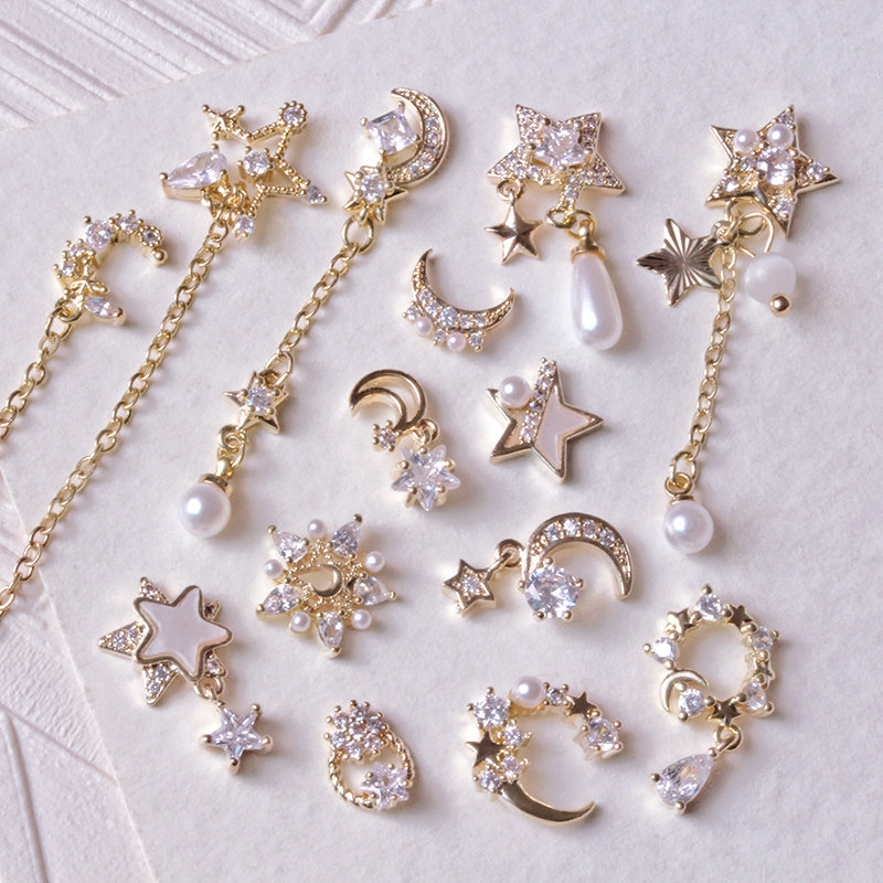 10pcs/lot 3D Love Star Moon Al - Nail Art Valentine reseña y precio
