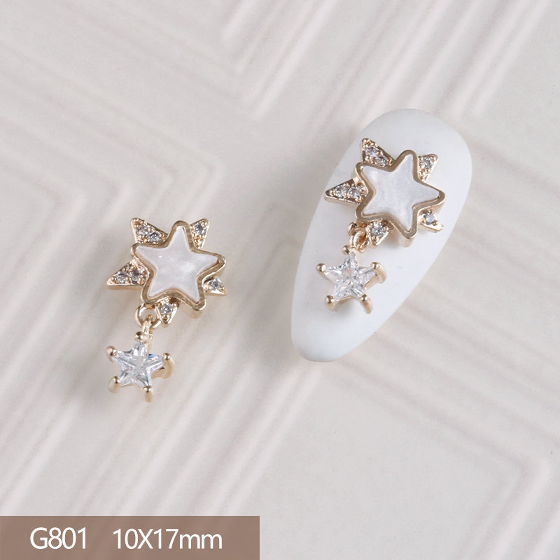 10pcs/lot 3D Love Star Moon Al - Nail Art Valentine reseña y precio