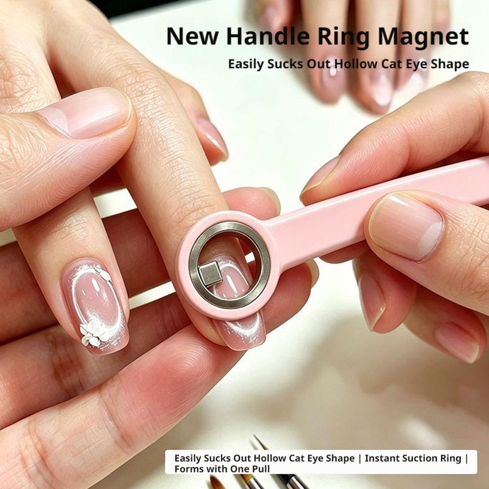Hollow Cat Eye Magnet Ring Sha - Nail Art Glossy reseña y precio