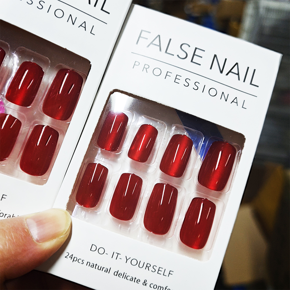 96/48/24PCS Sexy Red Cateye Pr - Nail Art Valentine reseña y precio
