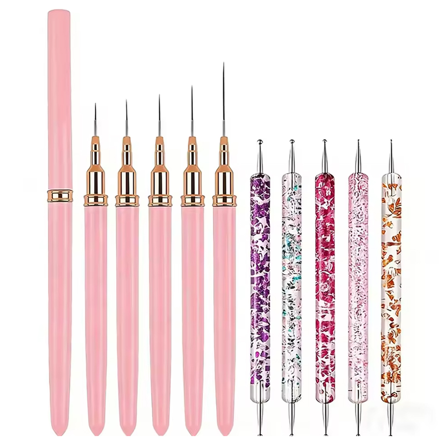 Dual-ended Acrylic Nail Art Br - Nail Art Brush Set reseña y precio