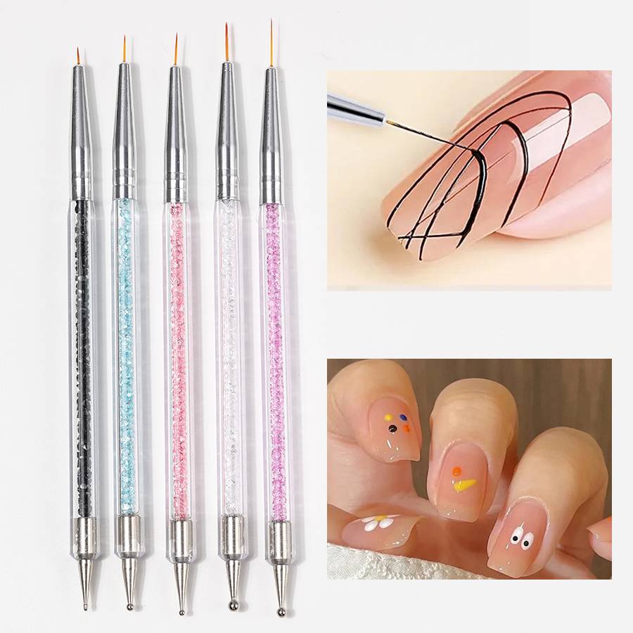 Dual-ended Acrylic Nail Art Br - Nail Art Brush Set reseña y precio
