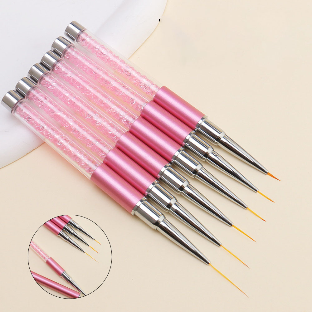 6pcs/Set Acrylic French Stripe - Nail Art Brush Set reseña y precio