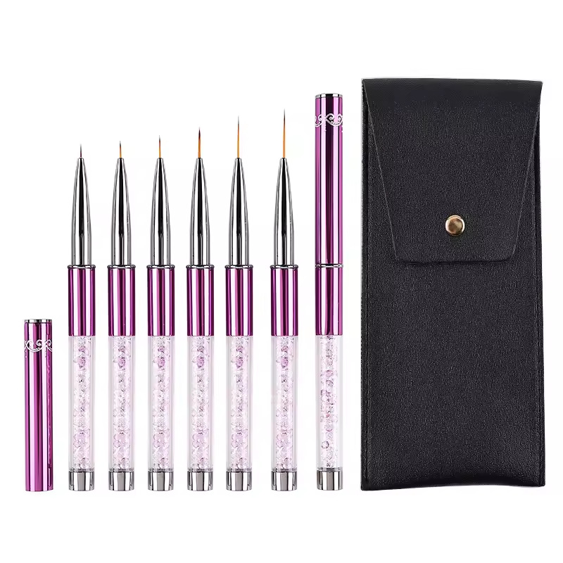 6pcs/Set Acrylic French Stripe - Nail Art Brush Set reseña y precio