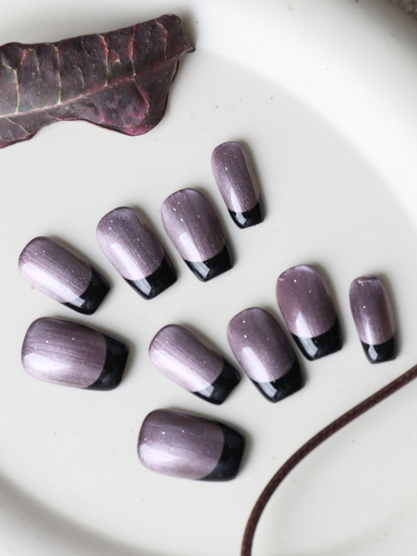 10Pcs Press on Nails Short Dus - Nail Adhesive Tab reseña y precio