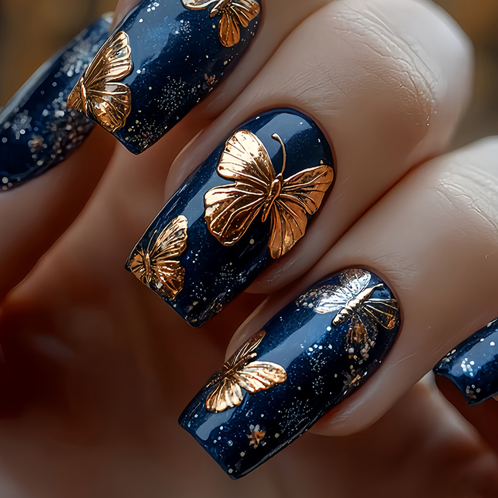 Medium Square Almond Shaped We - Nail Art Press On reseña y precio
