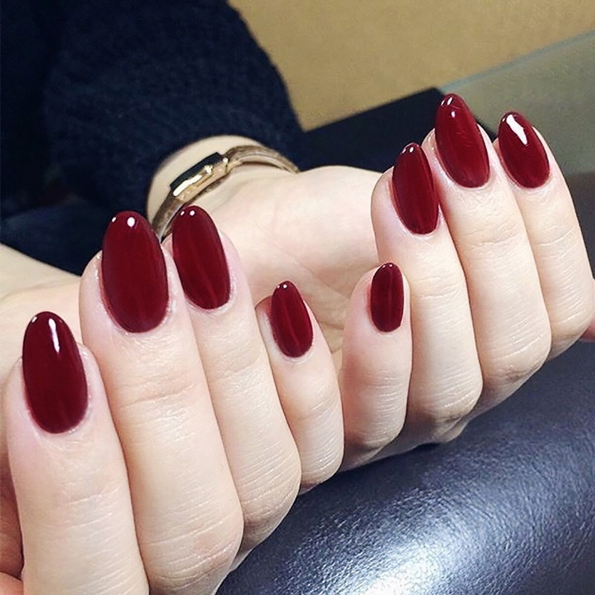 24pcs Vintage Burgundy Fake Na - Nail Art Burgundy reseña y precio