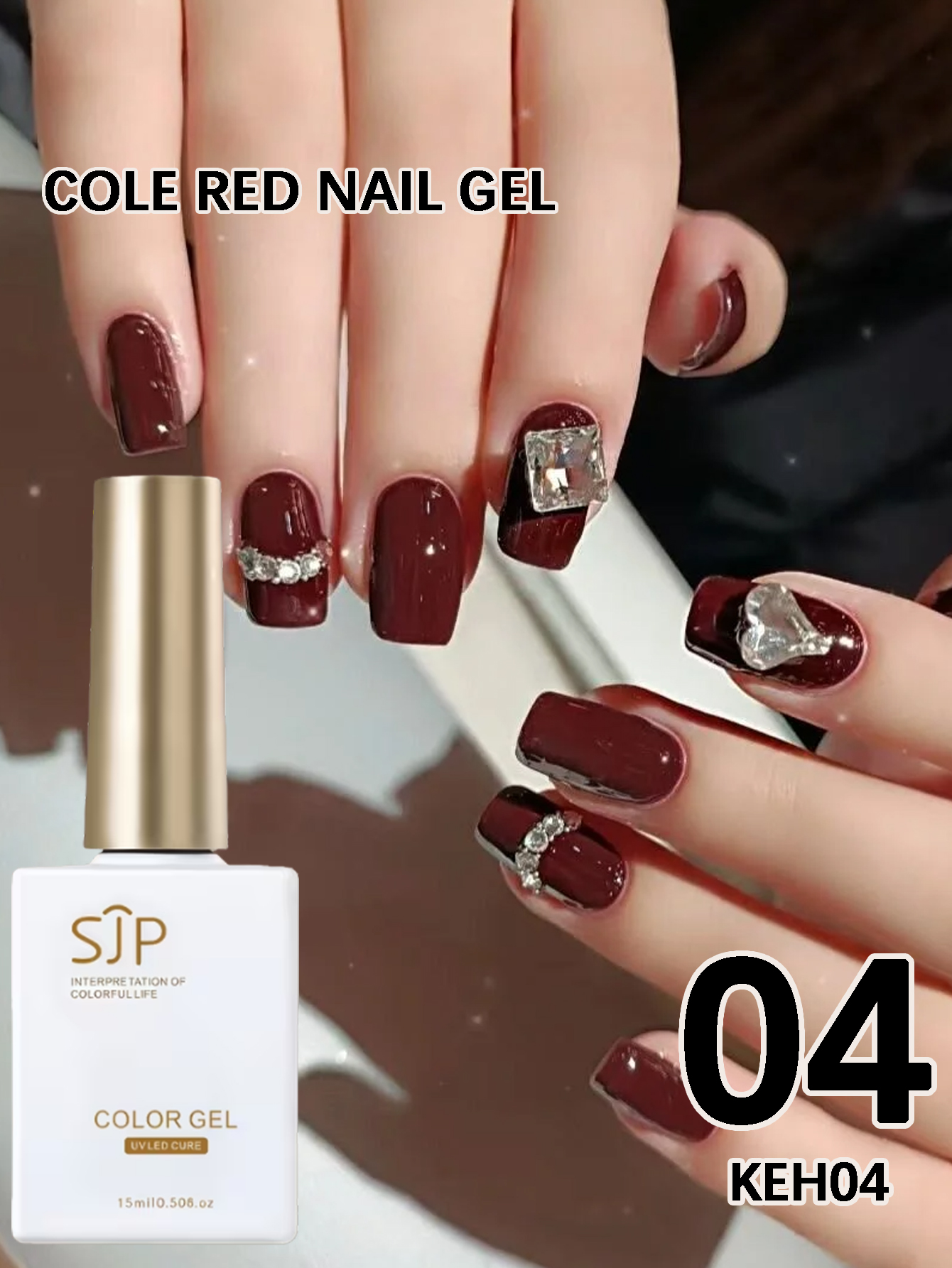 15ml Burgundy Series Gel Nail  - Nail Art Burgundy reseña y precio