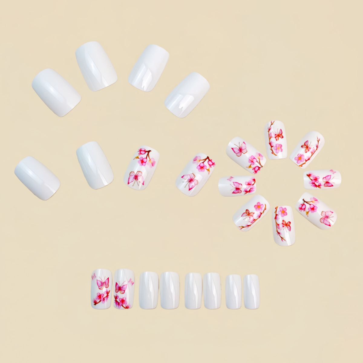 Medium fake nails for women gi - Nail Art Press On reseña y precio
