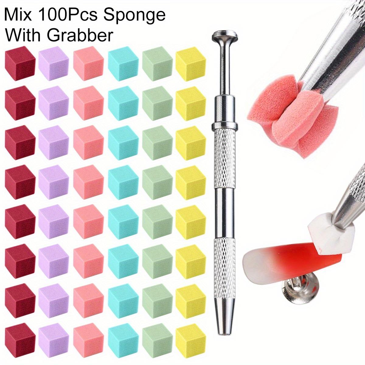 1/50/100Pcs Square Nail Art Sp - Nail Art Brush Set reseña y precio