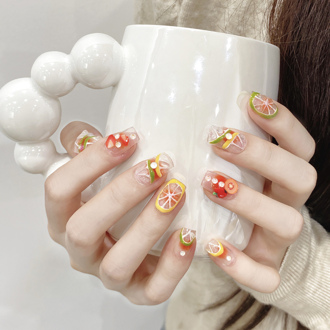 10 pcs Luxury Handmade Press o - Nail Adhesive Tab reseña y precio