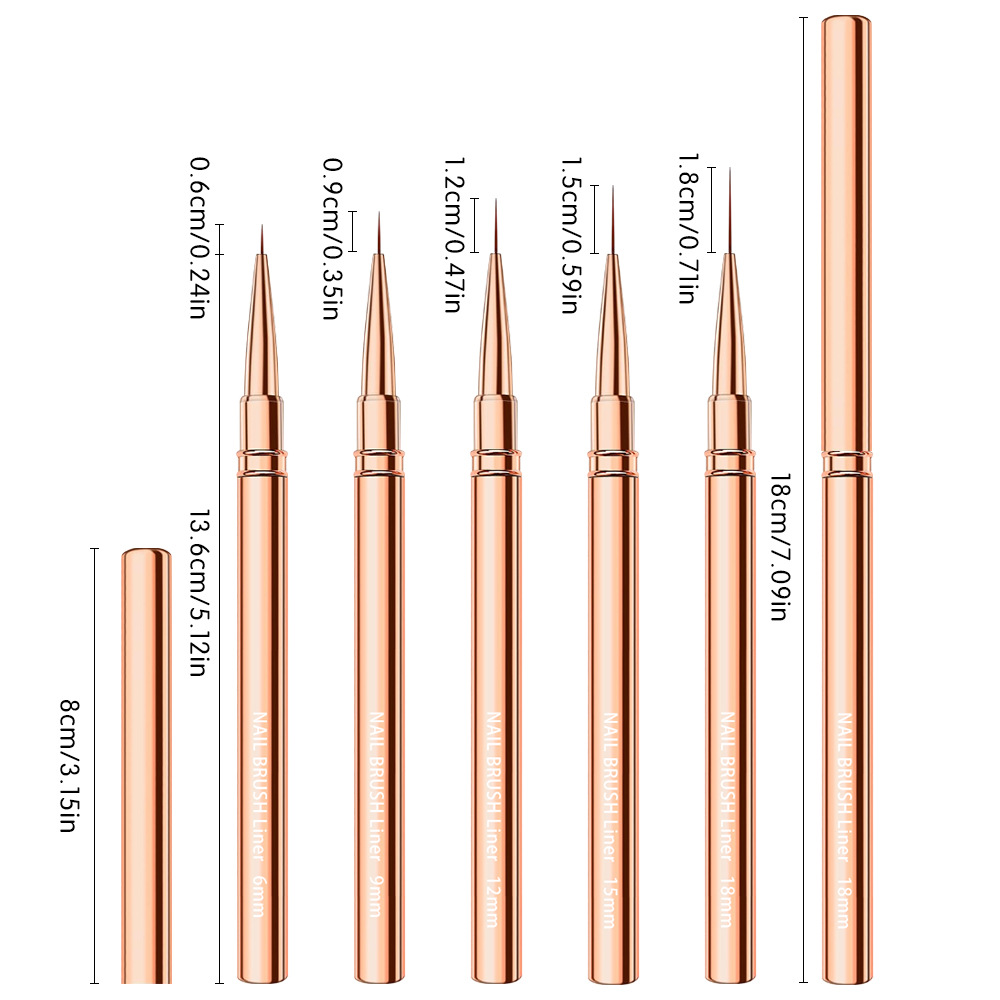 1/3/5pcs Nail Art Liner Brushe - Nail Art Brush Set reseña y precio