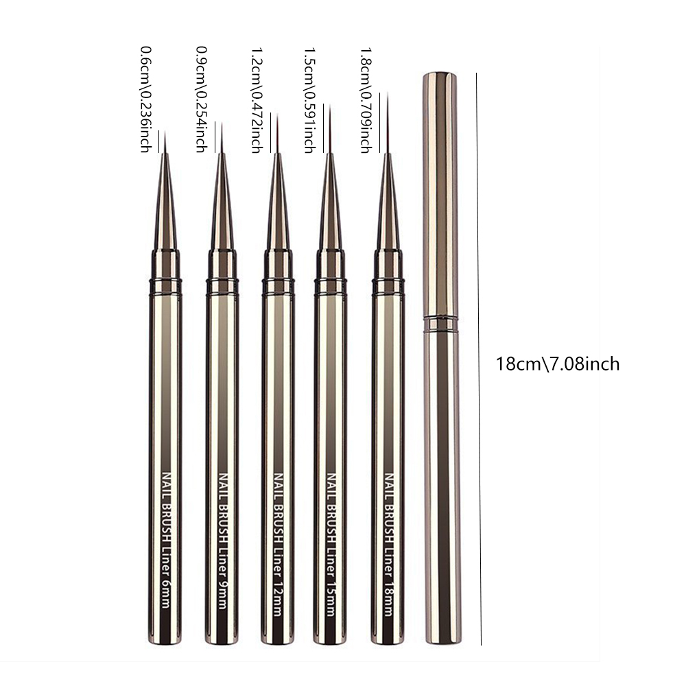 5-Piece Professional Nail Art  - Nail Art Brush Set reseña y precio