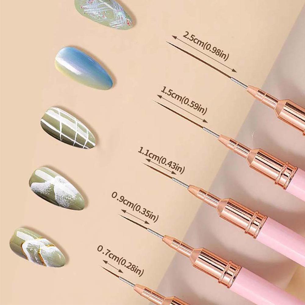 5pcs Nail Art Liner Brush Set  - Nail Art Brush Set reseña y precio