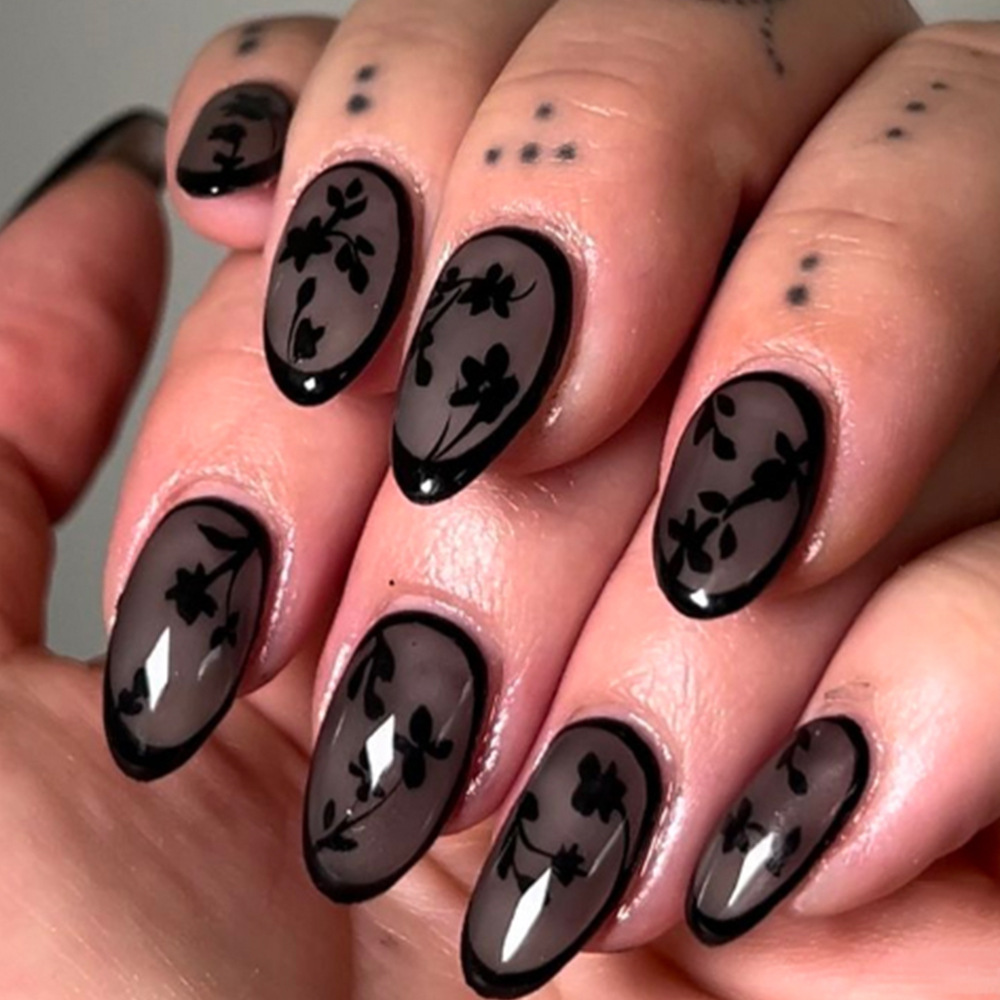 24pcs Leopard Print Brown Nail - Nail Art Press On reseña y precio