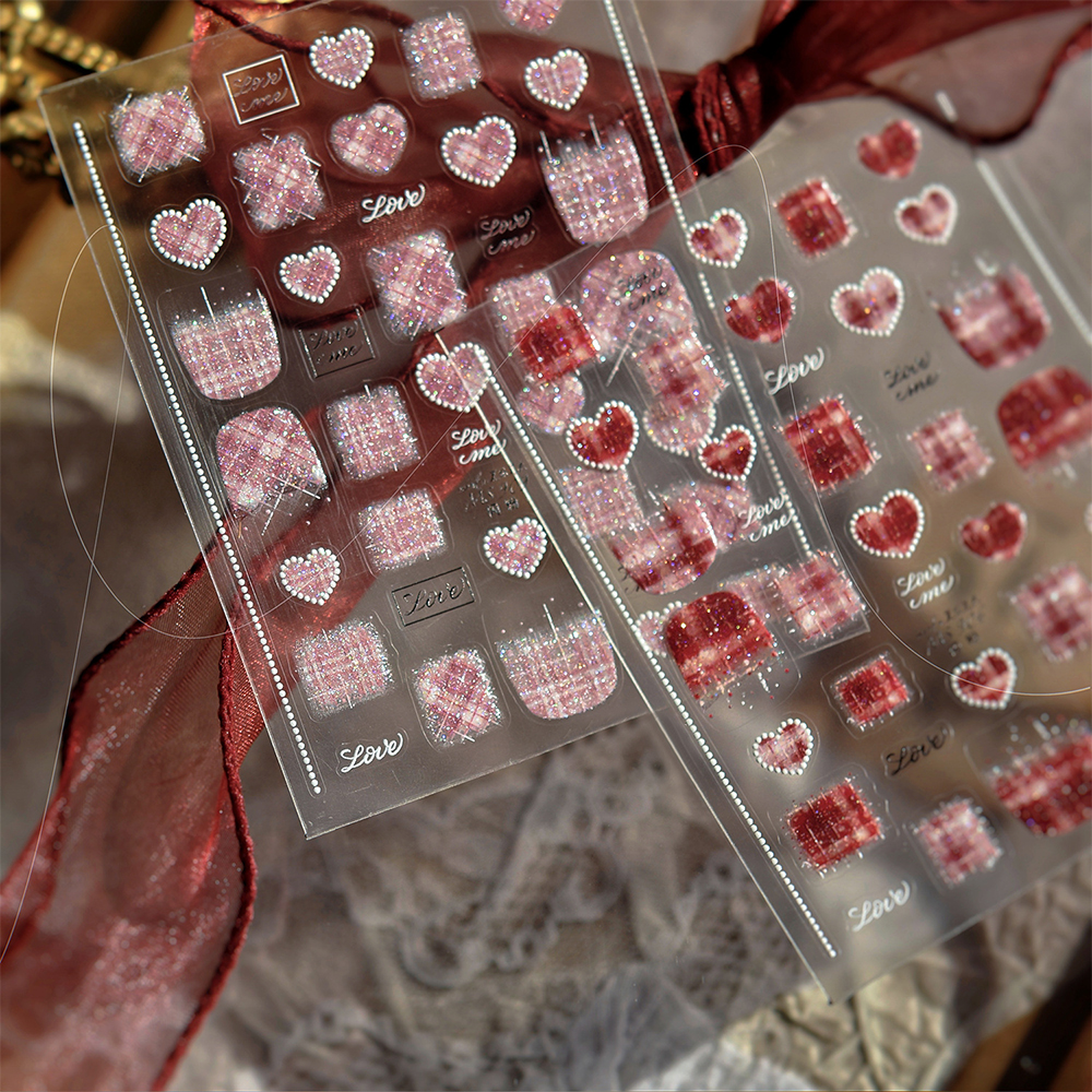 1pcs 5D Relief Love Hear Bow N - Nail Art Valentine reseña y precio