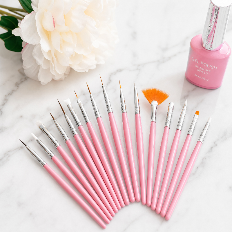 15pcs Professional Nail Art Br - Nail Art Brush Set reseña y precio