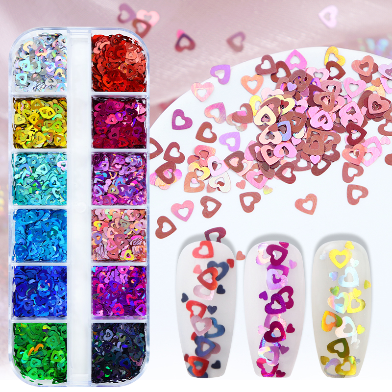 Holographic Love Heart Nail Ar - Nail Art Valentine reseña y precio