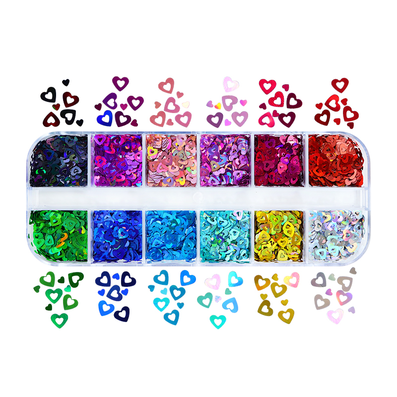 Holographic Love Heart Nail Ar - Nail Art Valentine reseña y precio