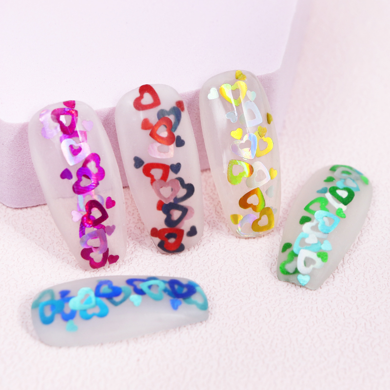 Holographic Love Heart Nail Ar - Nail Art Valentine reseña y precio