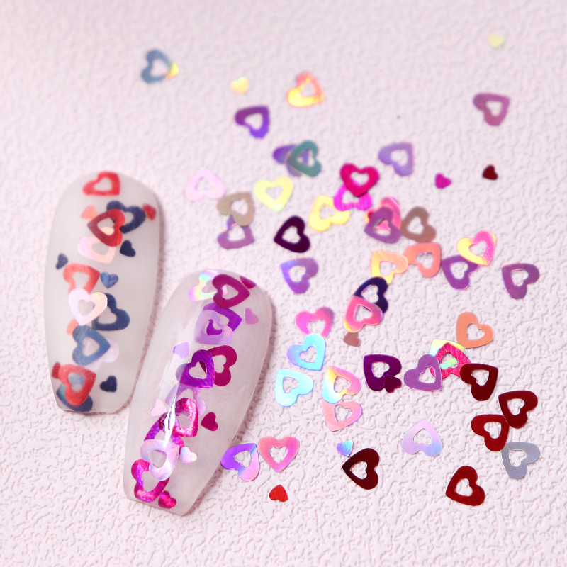 Holographic Love Heart Nail Ar - Nail Art Valentine reseña y precio