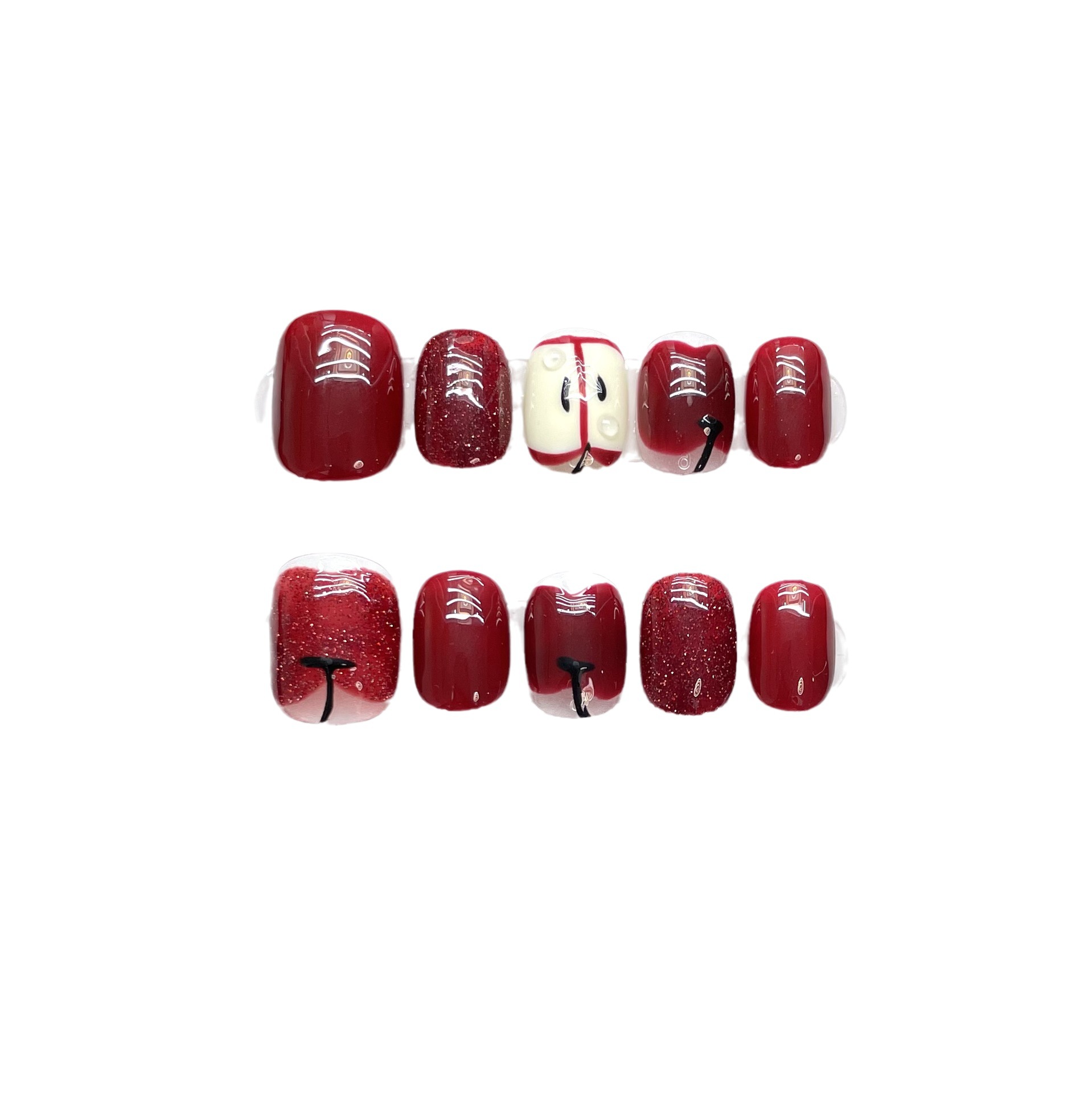 10 pcs Luxury Handmade Press o - Nail Adhesive Tab reseña y precio