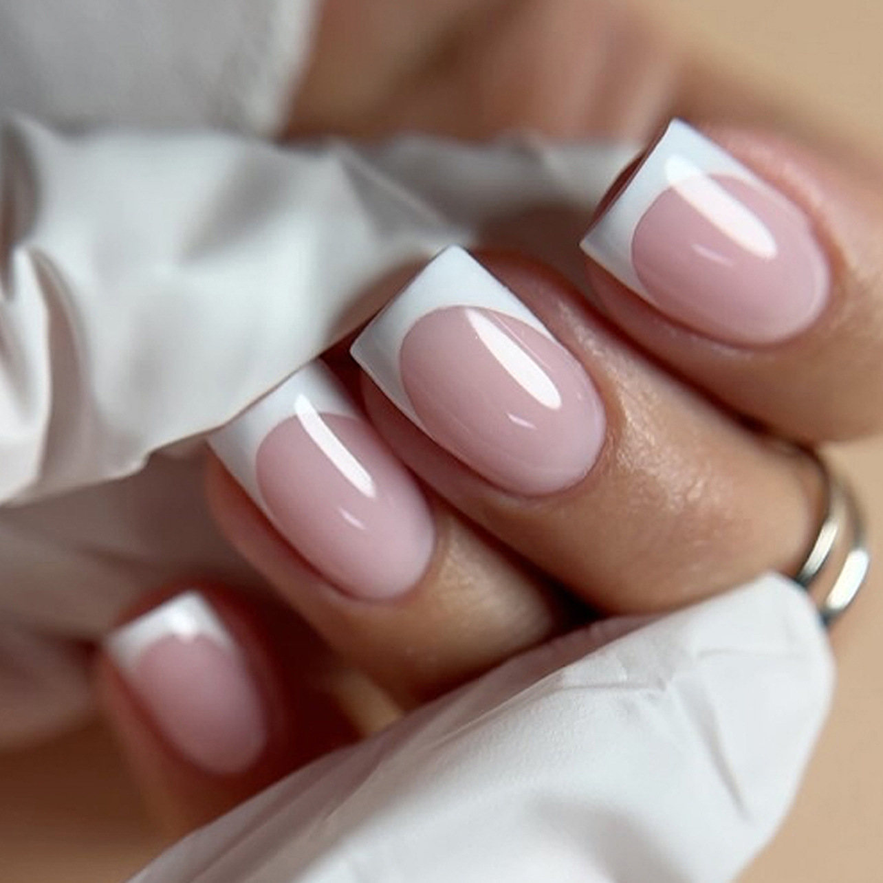 24pcs Simple White French Pres - Nail Art Natural Simple reseña y precio