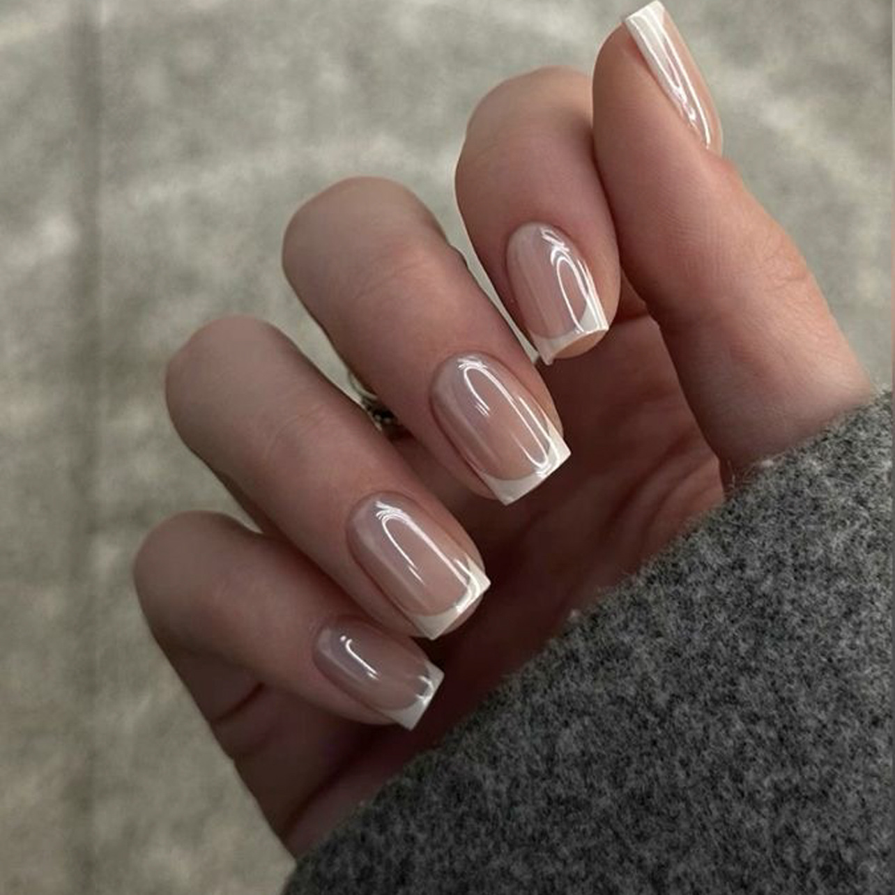24pcs Simple White French Pres - Nail Art Natural Simple reseña y precio