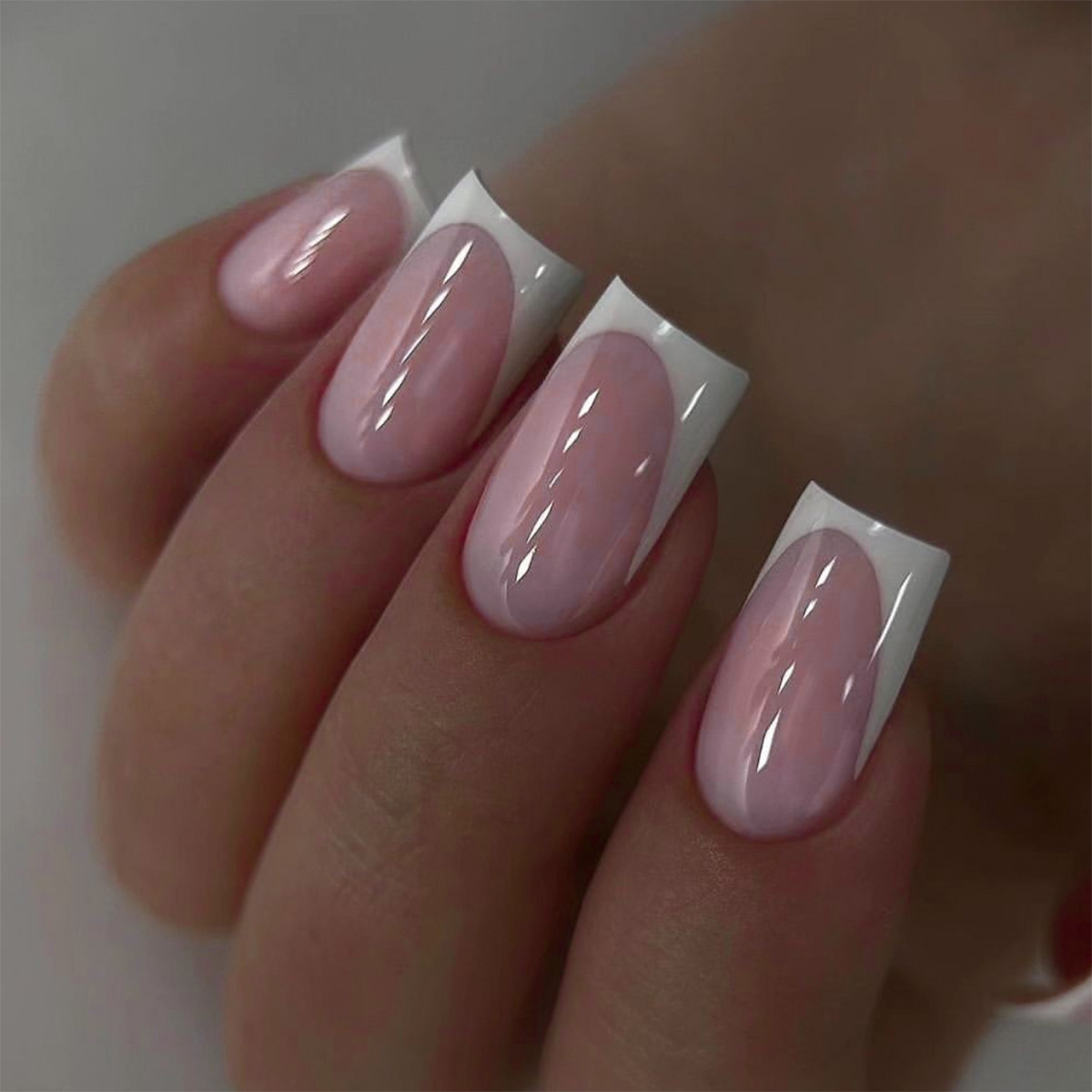 24pcs Simple White French Pres - Nail Art Natural Simple reseña y precio
