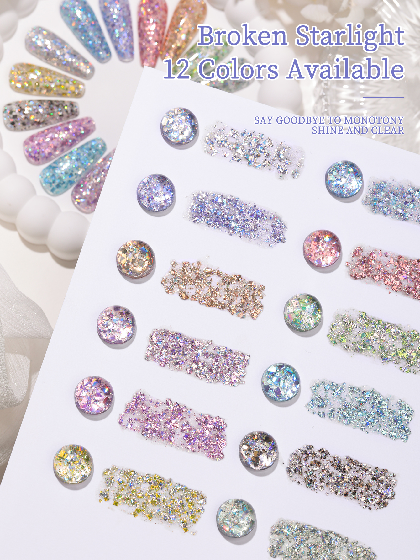 2025 new popular 12-color glit - Nail Art Glossy reseña y precio