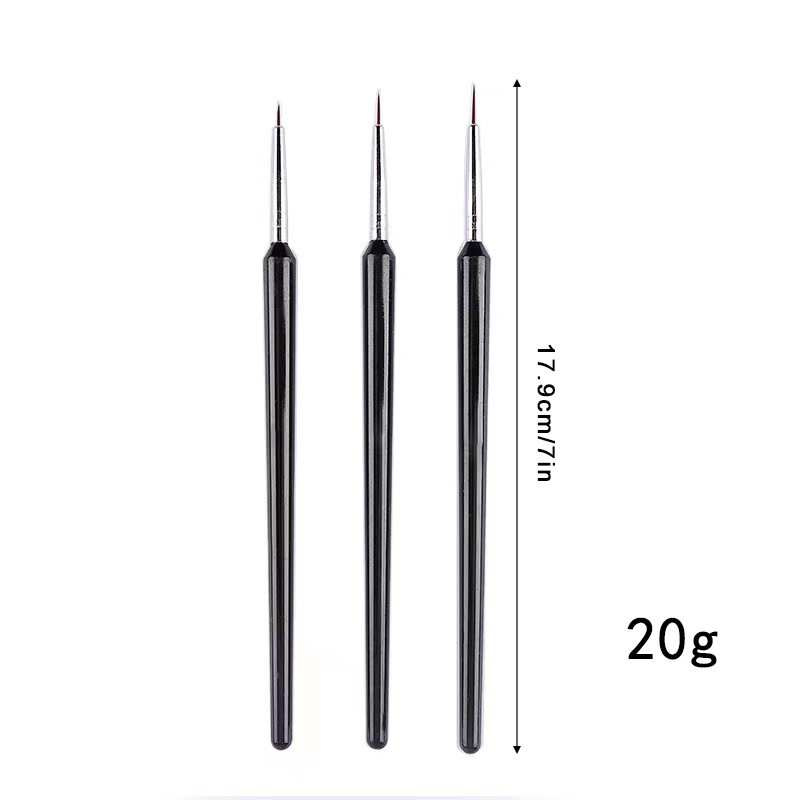 3Pcs Ultra-fine Nail Art Liner - Nail Art Brush Set reseña y precio