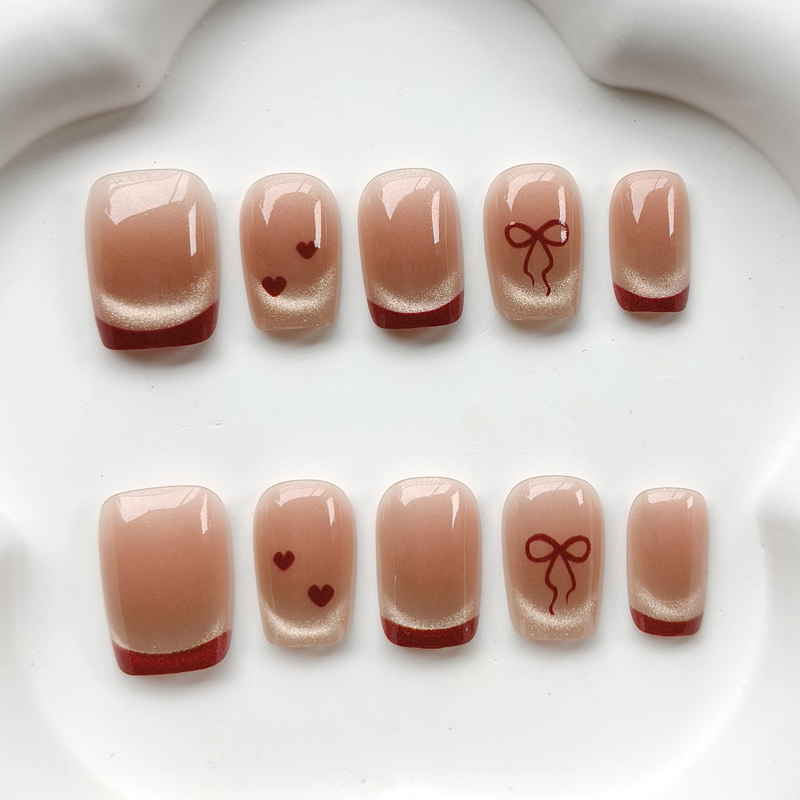 10Pcs French Style Cute Sweeth - Nail Art Press On reseña y precio