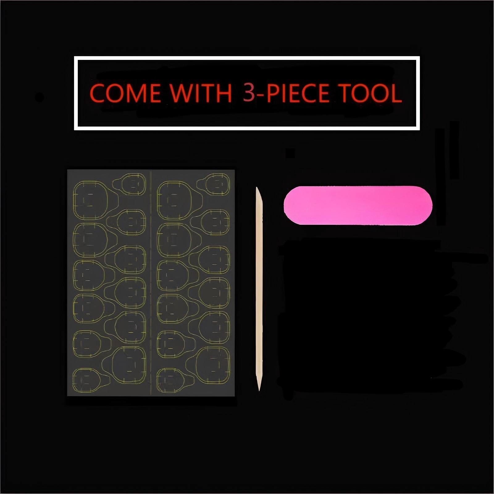 10pcs Pure Hand Pressed Long O - Nail Art Fake Nails reseña y precio
