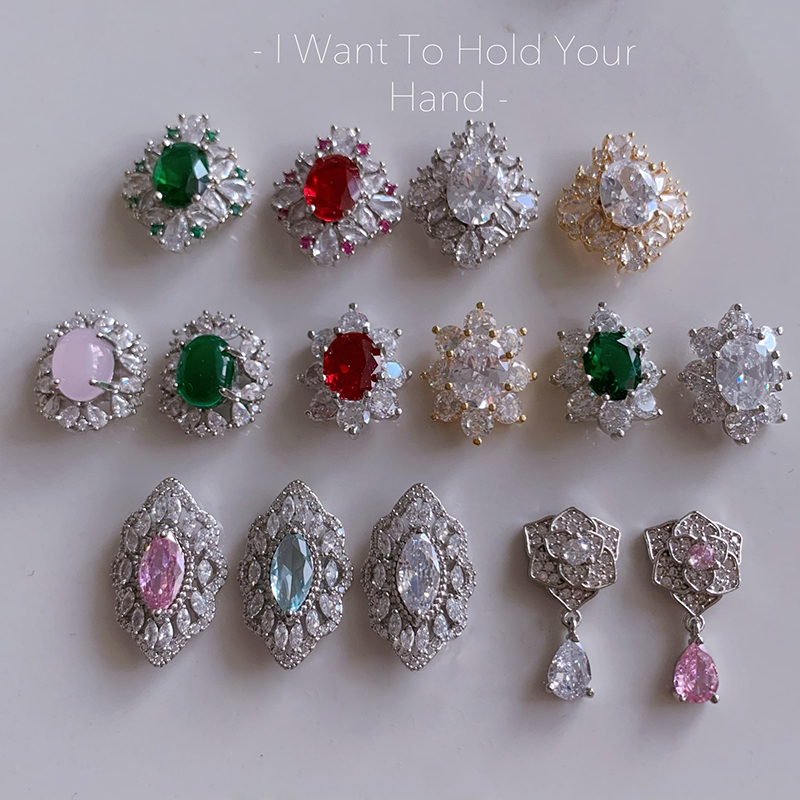 5 PCS New luxury vintage emera - Nail Art Valentine reseña y precio